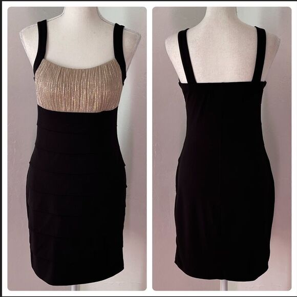 ENFOCUS Gold & Black Dress Sz 6P - Picture 2 of 11